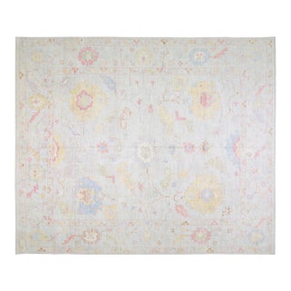 Turkish Wool Oushak Rug,12'X14'4" For Sale