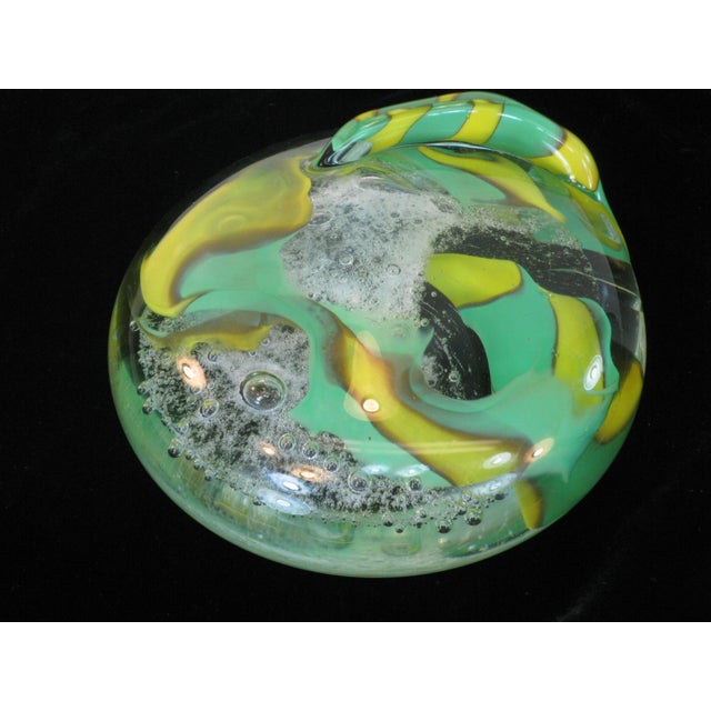 Late 20th Century Paperweight Murano Art Glass Signed: Seguso Mouth Blown Hand Crafted For Sale - Image 11 of 18