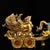 Turquoise Large Vintage Cloisonné Horse Pulling Treasure Cart - 15.7" Wide For Sale - Image 8 of 9