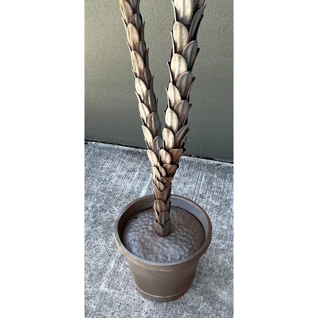 Vintage Italian Silver Tole Palm Tree For Sale - Image 4 of 12