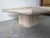 1980s Italian Postmodern Bullnose Beige Travertine Square Coffee Table by Stone International For Sale - Image 4 of 18