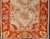 Tribal Antique Turkish Oushak With Elegant Motifs in Red, Ivory, Gold and Salmon Pink 7 X 9'8 For Sale - Image 3 of 15