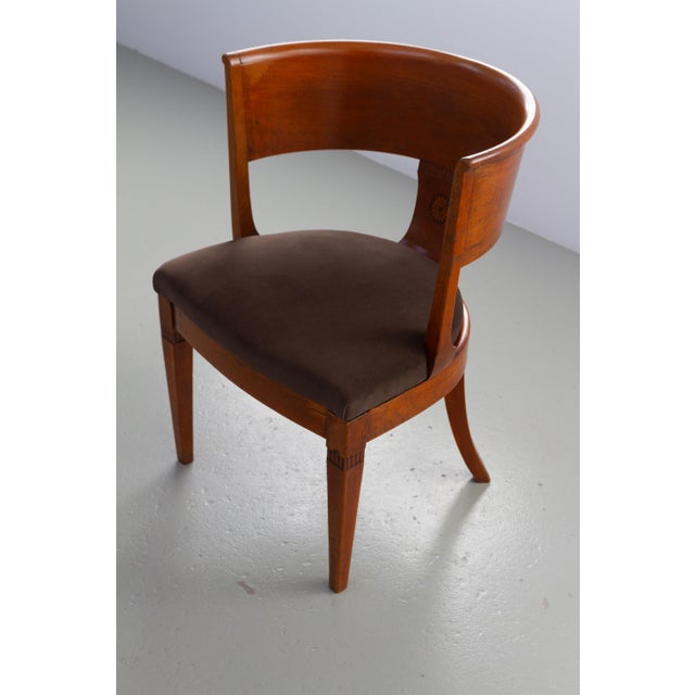 Brown Antique Danish Round Back Oak Chair, 1920s For Sale - Image 8 of 18