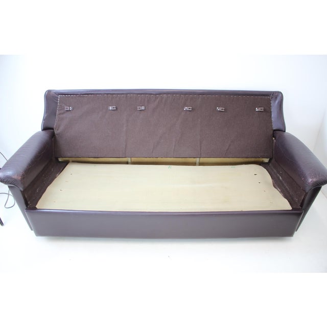 Leather Sofabed, Czechoslovakia, 1970s For Sale - Image 18 of 18