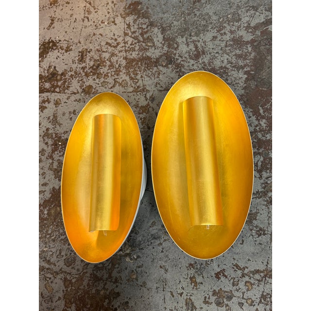 Visual Comfort Barbara Barry for Visual Comfort Aura Oval Sconces, Pair For Sale - Image 4 of 12