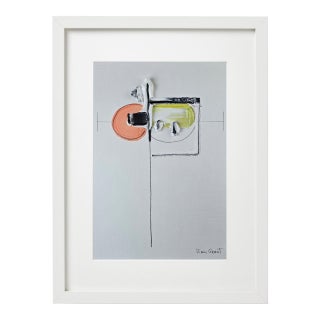 Neutral Colors Palette Organic Modern Botanical Flower Original Oil Painting / Contemporary Herbarium / Earth Tones For Sale