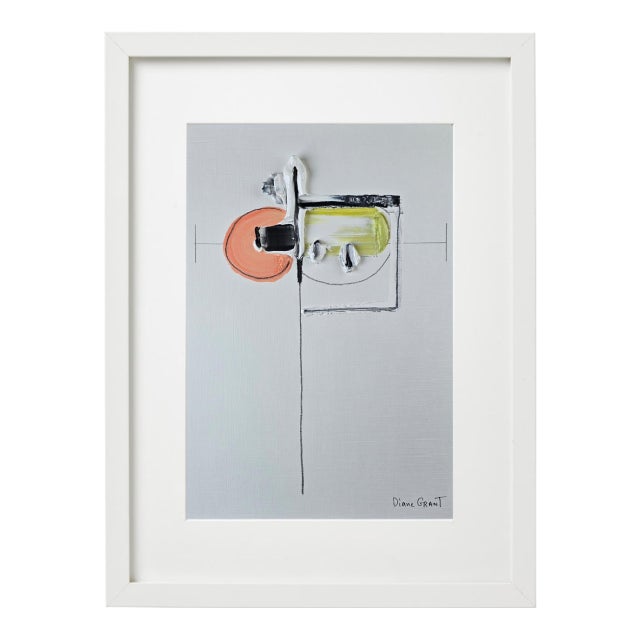 Neutral Colors Palette Organic Modern Botanical Flower Original Oil Painting / Contemporary Herbarium / Earth Tones For Sale