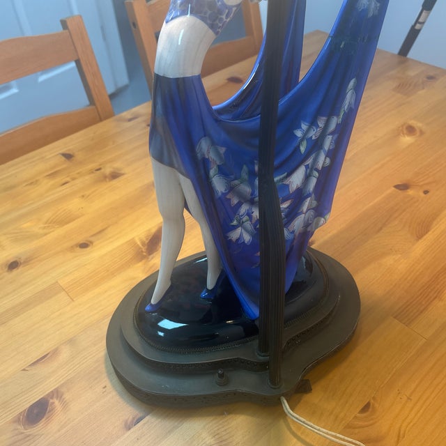 1930’s Stefan Dakon, Goldscheider Lamp For Sale - Image 9 of 9