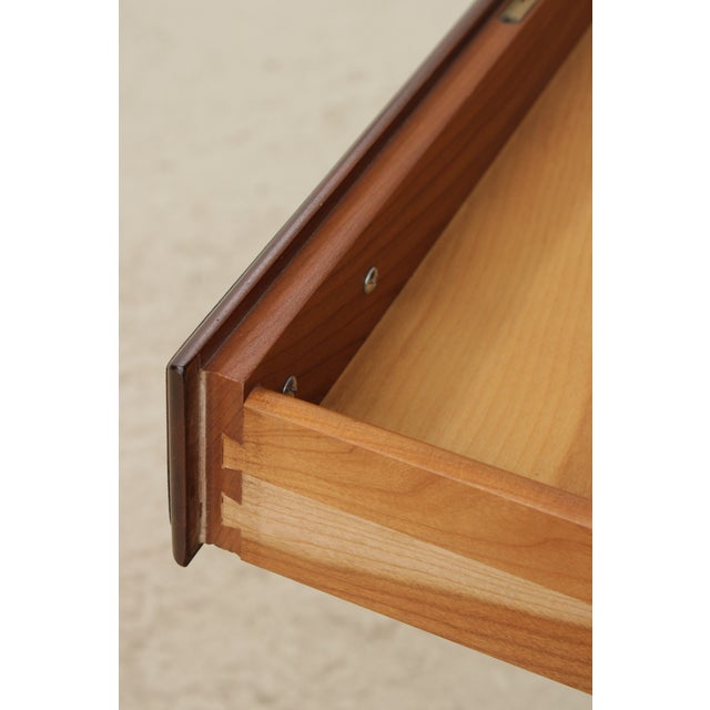 Ethan Allen Cherry Georgian Court 2 Piece Secretary Desk For Sale - Image 12 of 18