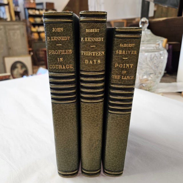 Set of Three 1960s Leathrrbound Volumes by Kennedy Family Membeily For Sale In Baltimore - Image 6 of 8