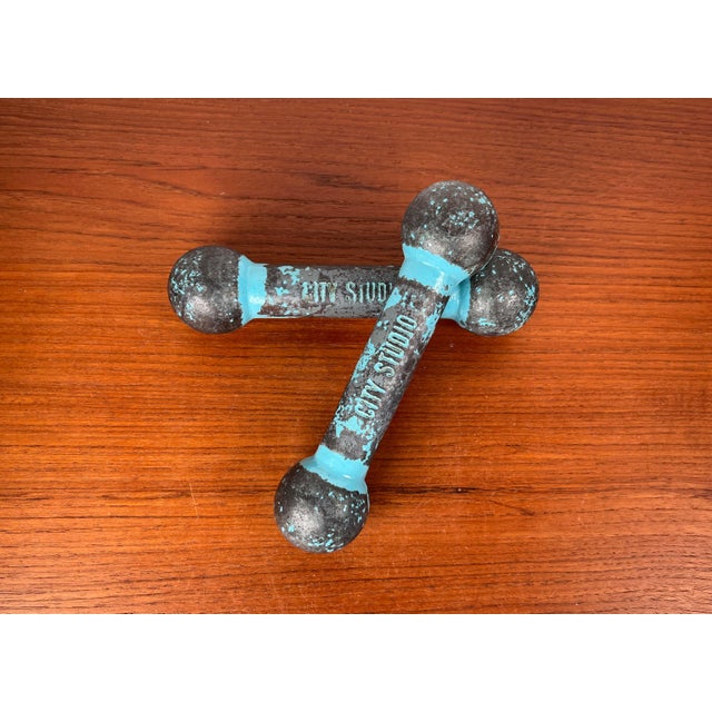 Mid-Century Modern Mid-Century Modern Dumbbells, 1960s, Set of 2 For Sale - Image 3 of 12