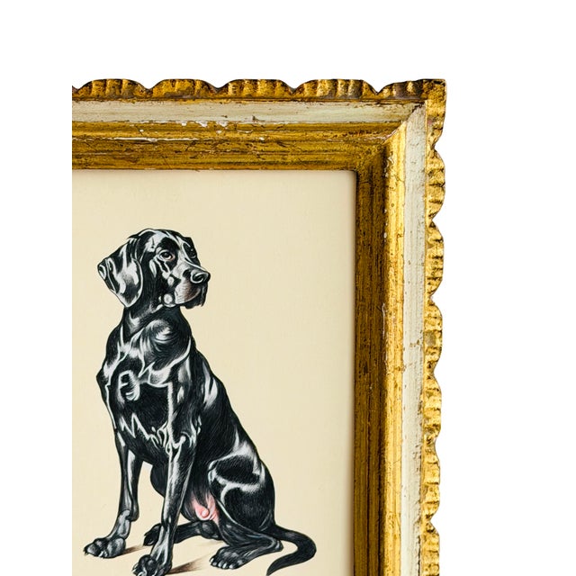 Hand-painted by master artists using acrylic paints and natural pigments, this handsome black dog is brought to life...