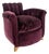 Art Deco Armchair in Aubergine Velvet For Sale