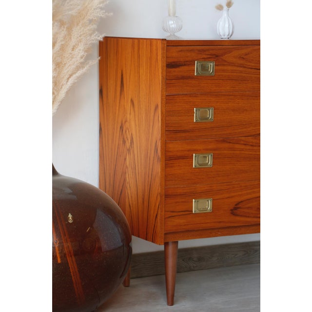Brown Vintage Danish Teak Chest of Drawers, 1970s For Sale - Image 8 of 12