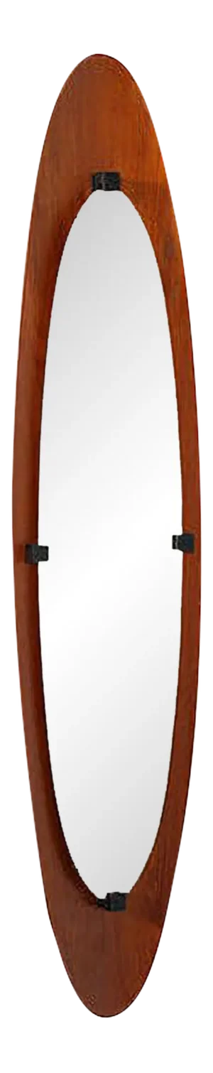 Vintage Italian Teak Wall Mirror by Franco Campo & Carlo Graffi for Home
