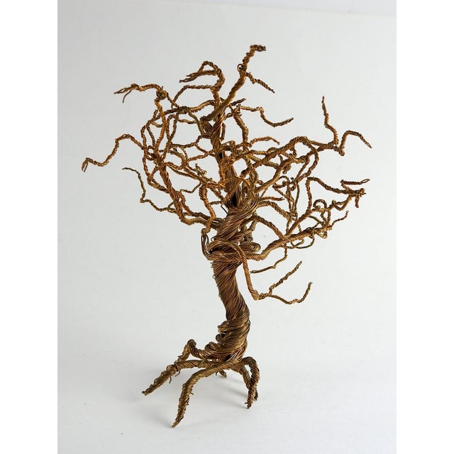 Mid 20th Century Brass Wire Tree Sculpture Chairish