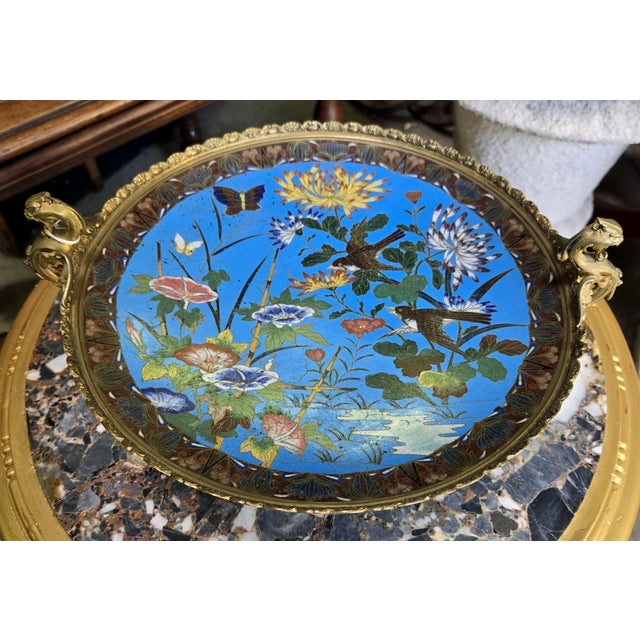 19th Century Asian Cloisonné Cup on Gilt Bronze Foot For Sale - Image 9 of 9