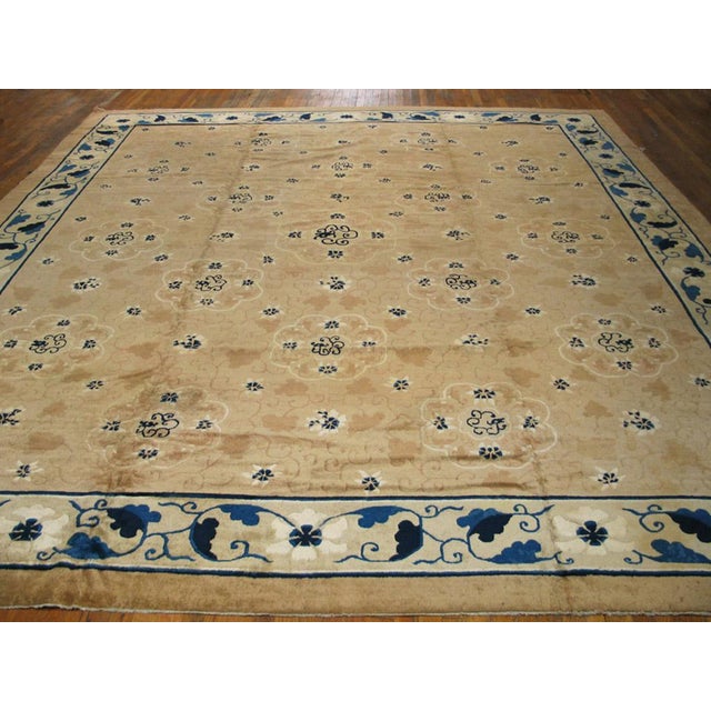 #19307 Beijing Carpet Northeast China 370 x 417 cm Circa 1880s The field design on this top condition antique Peking...