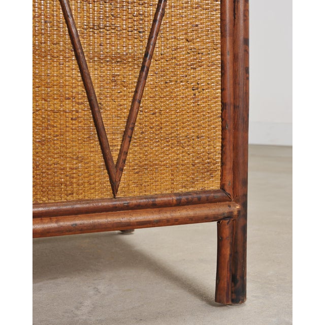 Carrie Bradshaw's English Aesthetic Bamboo Rattan Chest Dresser For Sale - Image 16 of 18