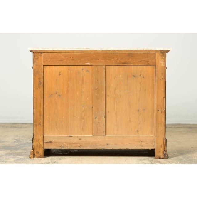 Mid-19th Century French Louis Philippe Walnut Marble Top Commode For Sale - Image 18 of 18