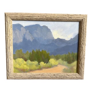 Vintage Signed Framed High Desert Plein Air Landscape Oil Painting For Sale