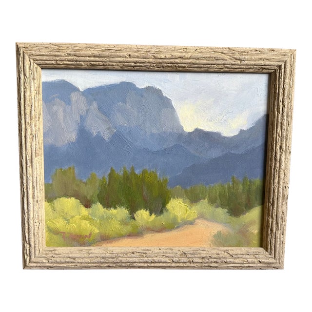 Vintage Signed Framed High Desert Plein Air Landscape Oil Painting For Sale