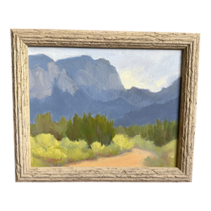 Vintage Signed Framed High Desert Plein Air Landscape Oil Painting