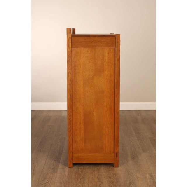 Stickley Mission Collection Oak High Chest Of Drawers For Sale - Image 16 of 18