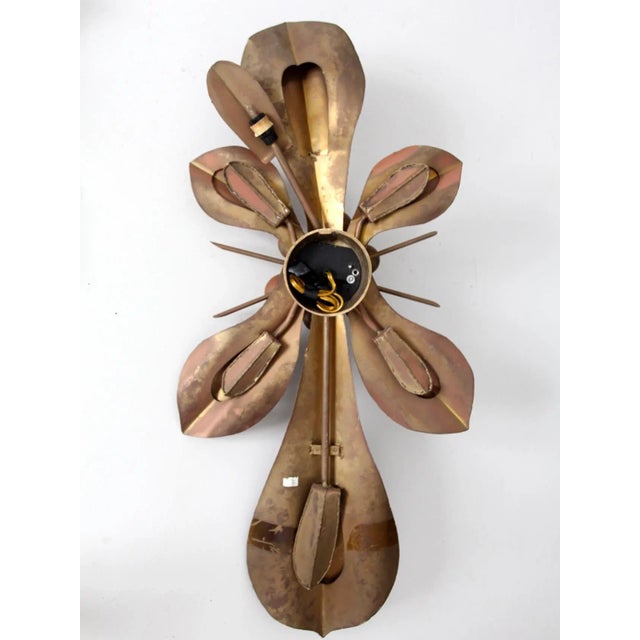 Metal Global Views Co Fleur Di Lis Sculptural Sconce Lights - - a Pair For Sale - Image 7 of 8