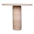 Bullet Leg Travertine Round Dining Table 43.4" For Sale