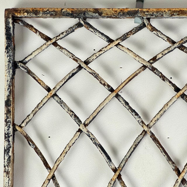 Early 20th Century Architectural Salvage New York City Metal Window Grate in Multi Design Bent Wires For Sale - Image 15 of 15