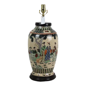 Late 19th Century Famille Rose Vase Lamp