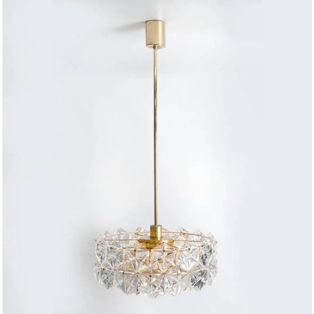 German Crystal and Gilt Metal Chandeliers from Kinkeldey, Set of 2 For Sale - Image 9 of 14