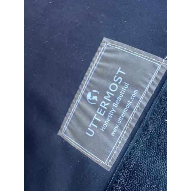 Off-white Uttermost Cerused Coastal Encore Caned Armchair For Sale - Image 8 of 8