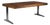 Executive Desk in Fine Hardwood Veneer on Nickel-Plated Steel Legs, 1970s For Sale