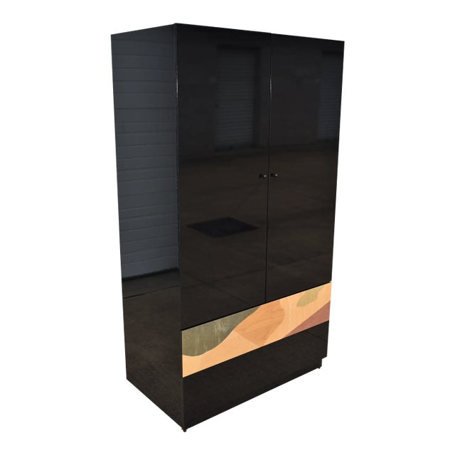 1980s Vintage Carlo Malnati Colorful Italian Made Clothing Armoire For Sale