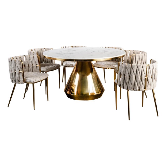 Gigi Dining Table Set for 6, 7 Piece set For Sale
