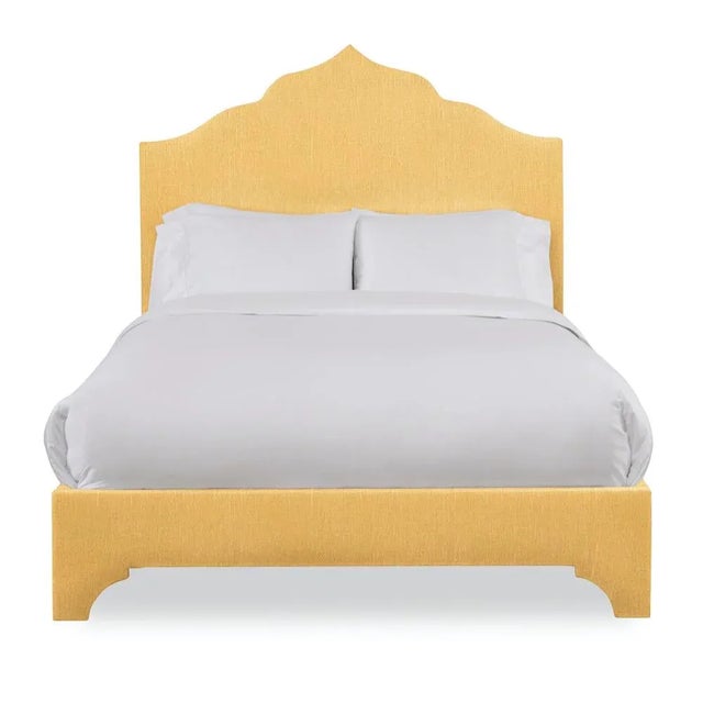 Not Yet Made - Made To Order Clementine King Headboard, Mustard Linen For Sale - Image 5 of 5