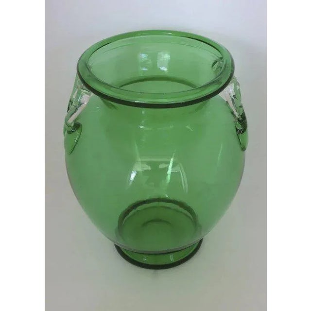Steuben Pomona Green Art Glass Vase Early 20th Century For Sale - Image 12 of 13