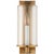 AERIN for Visual Comfort Signature Deauville Single Sconce in Hand-Rubbed Antique Brass with Clear Glass For Sale