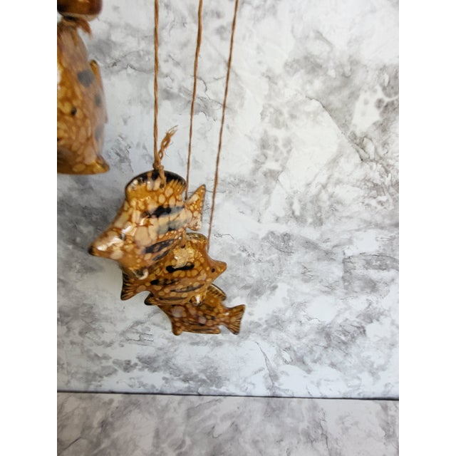 1990s Handcrafted Pottery Fish Wall Hanging Wind Chime For Sale In San Francisco - Image 6 of 13