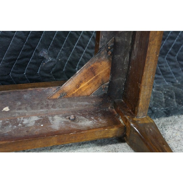 Antique Belle Epoque French Louis XV Style Walnut Marble Side Table Plant Stand For Sale - Image 16 of 18