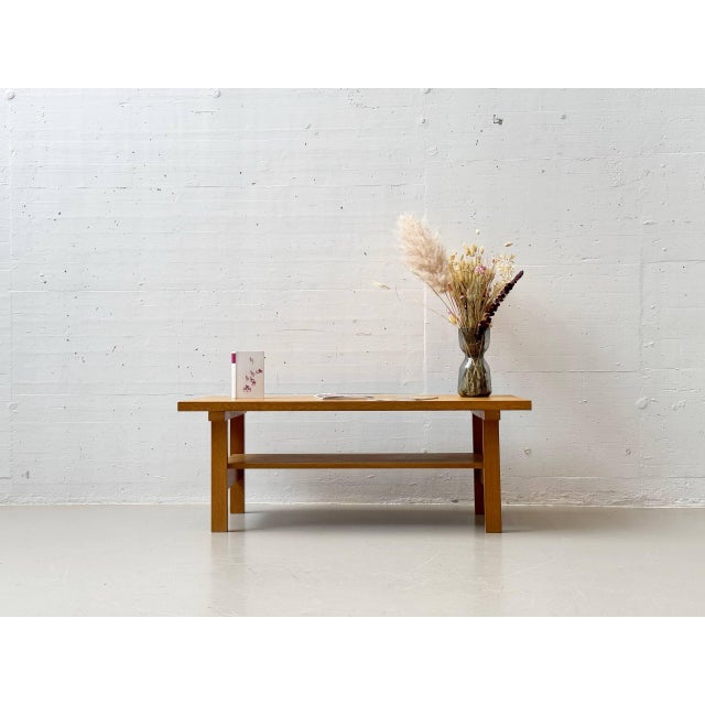 Brown Mid-Century Scandinavian Oak Coffee Table, 1970s For Sale - Image 8 of 17