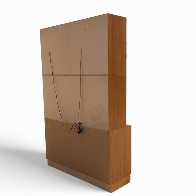 Mid-Century Teak Bookcase With Drop-Front Desk and Lighting, Mid-Century Modern For Sale In Los Angeles - Image 6 of 18