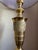 Textile 1950s Asian Brass Table Lamp James Mont Style Asian Motif Hollywood Regency For Sale - Image 7 of 7