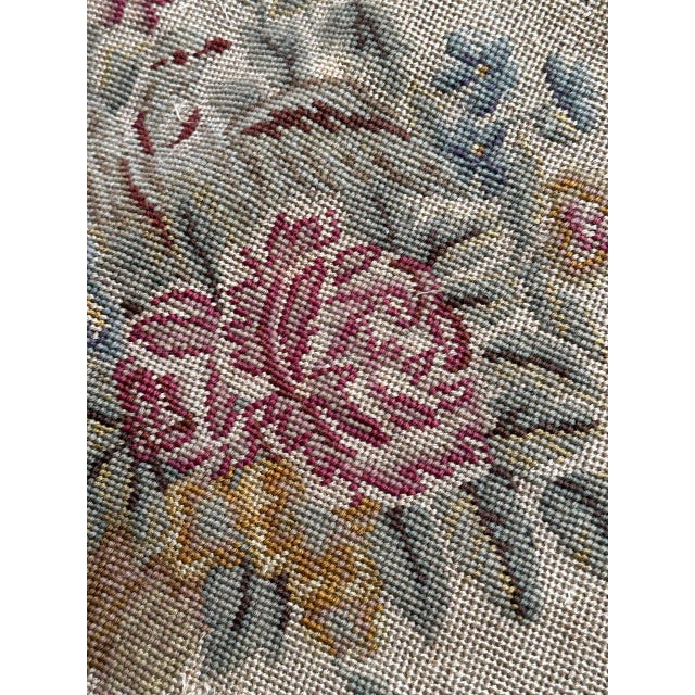 Beige French Needlepoint Chair Cover Tapestry from Bobyrug, 1890s For Sale - Image 8 of 18
