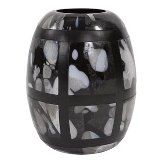 Marden Black Glass Vase For Sale