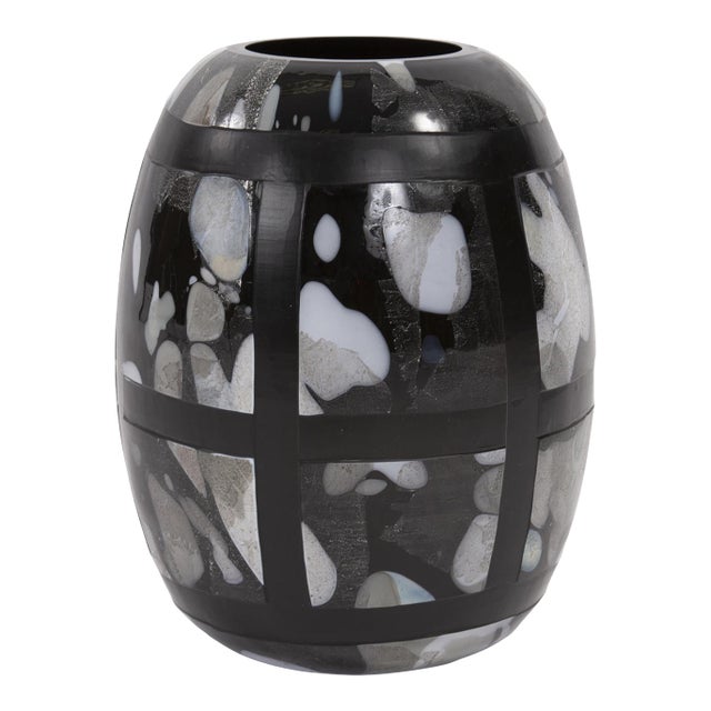 Marden Black Glass Vase For Sale