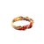 Vintage 14k Yellow Gold Orange Enamel Swirl Ring, Size 4 For Sale - Image 4 of 4