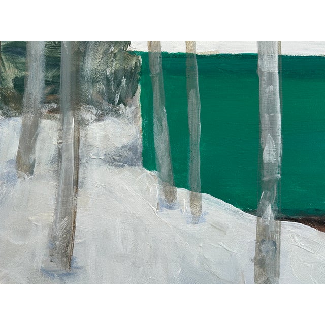 2020s Contemporary Framed Winter Landscape Painting, Greenery, by Stephen Remick For Sale - Image 5 of 9